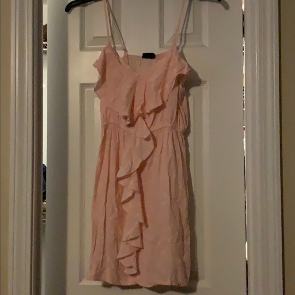 Pink Dress with white polka dots